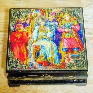 Russian Folk Art Jewelry Folk Art Box